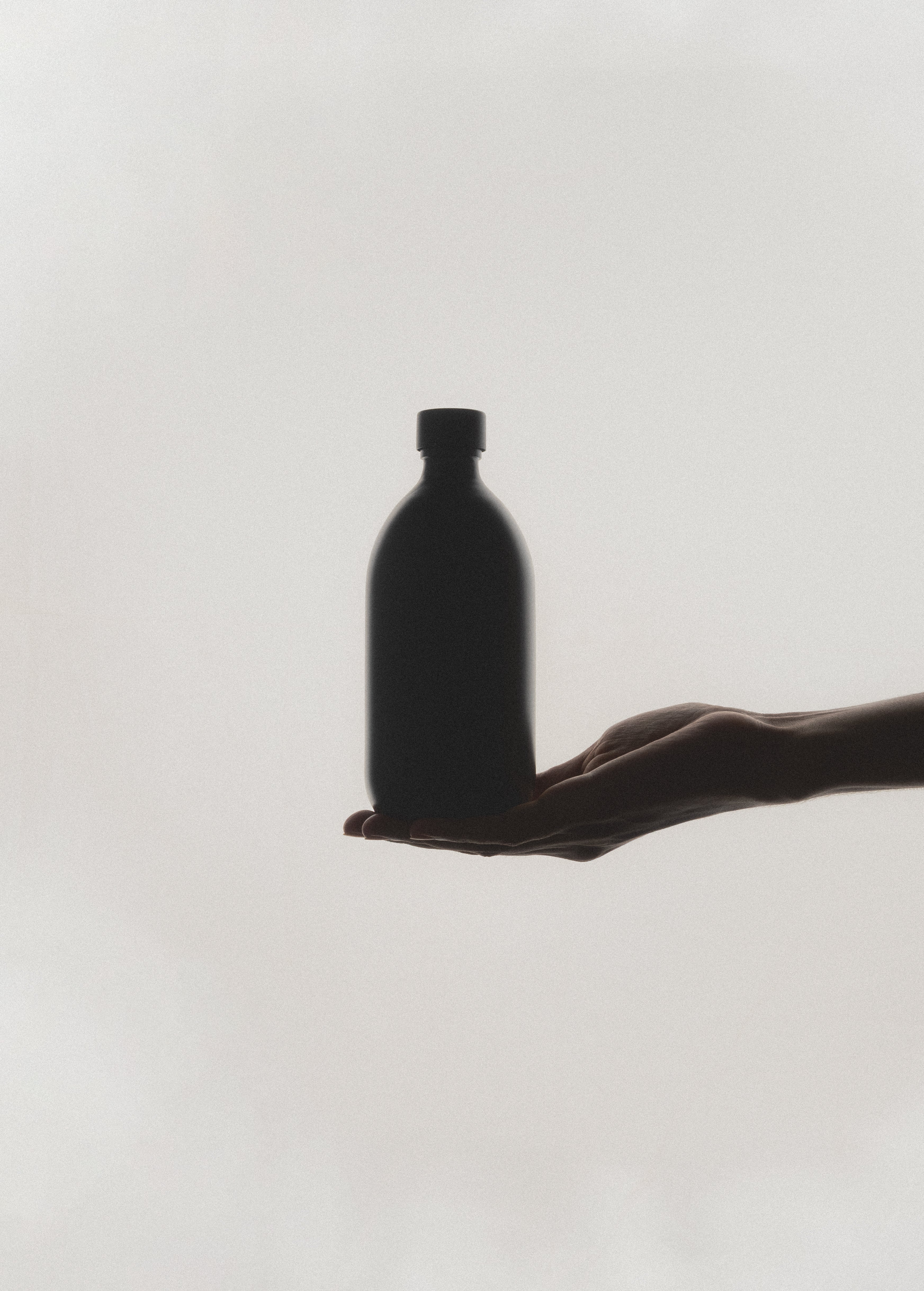 Black Glass Storage Bottle and Cap - Image 5