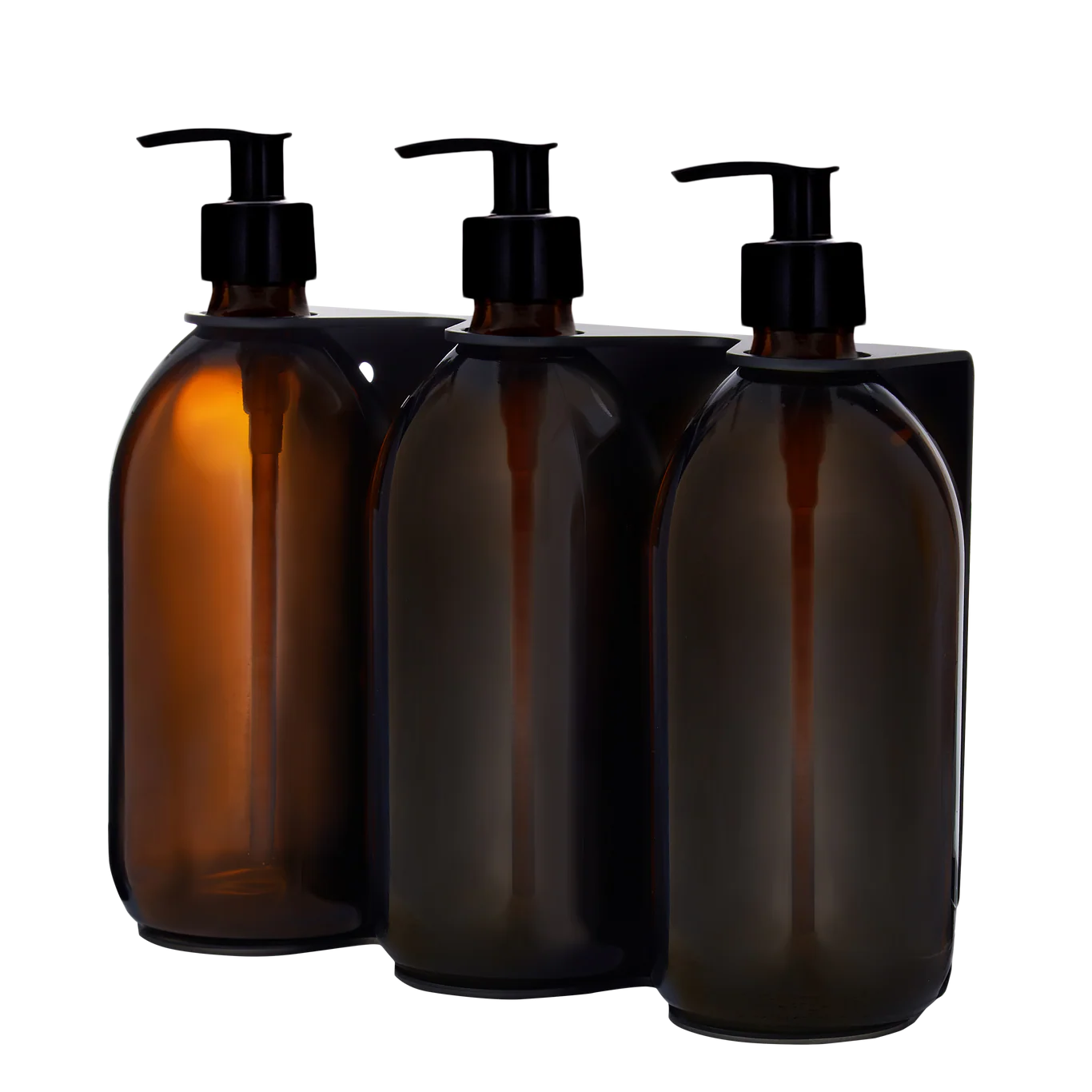 Black Triple Wall Mounted Soap Dispenser - Image 9