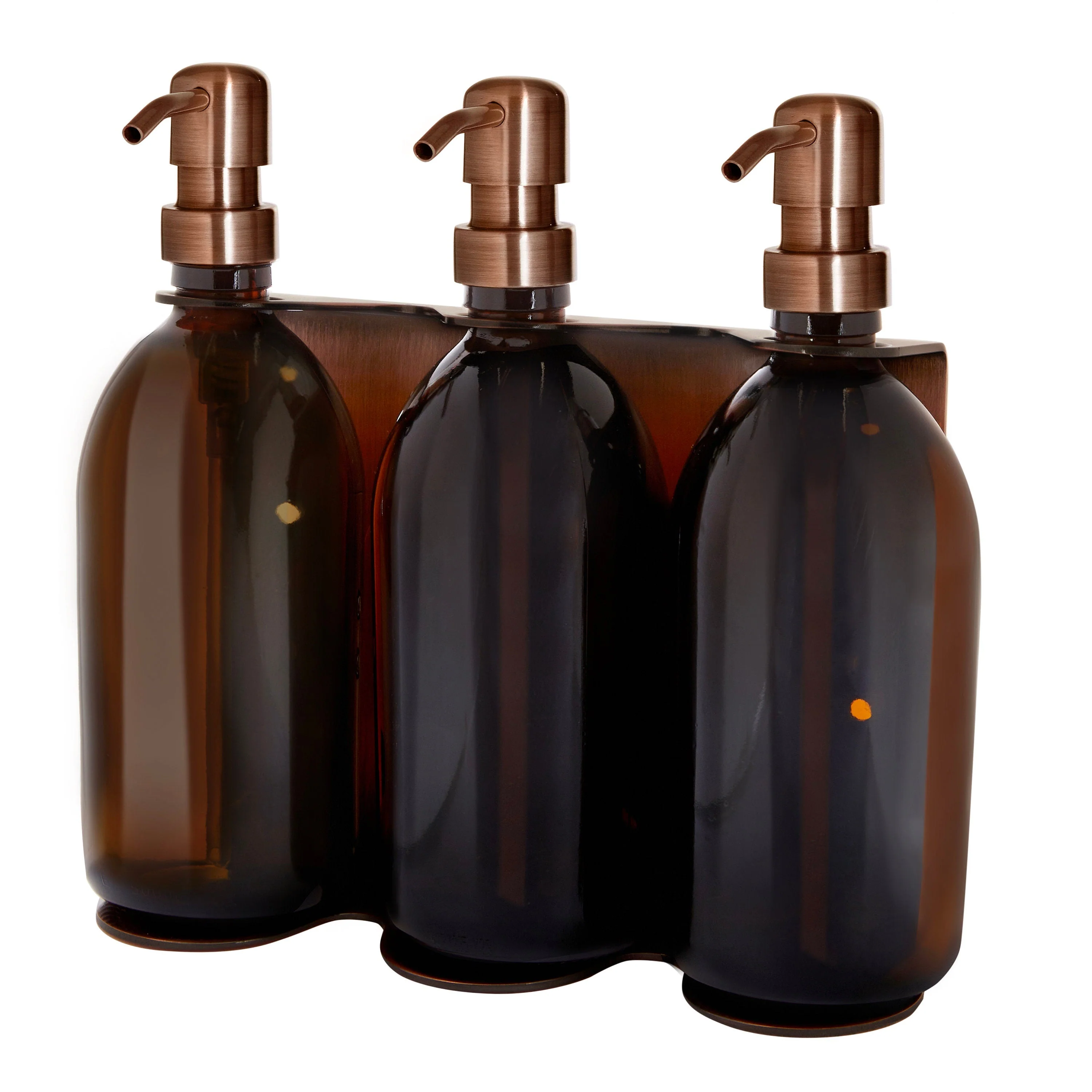 Copper Triple Wall Mounted Soap Dispenser - Image 3
