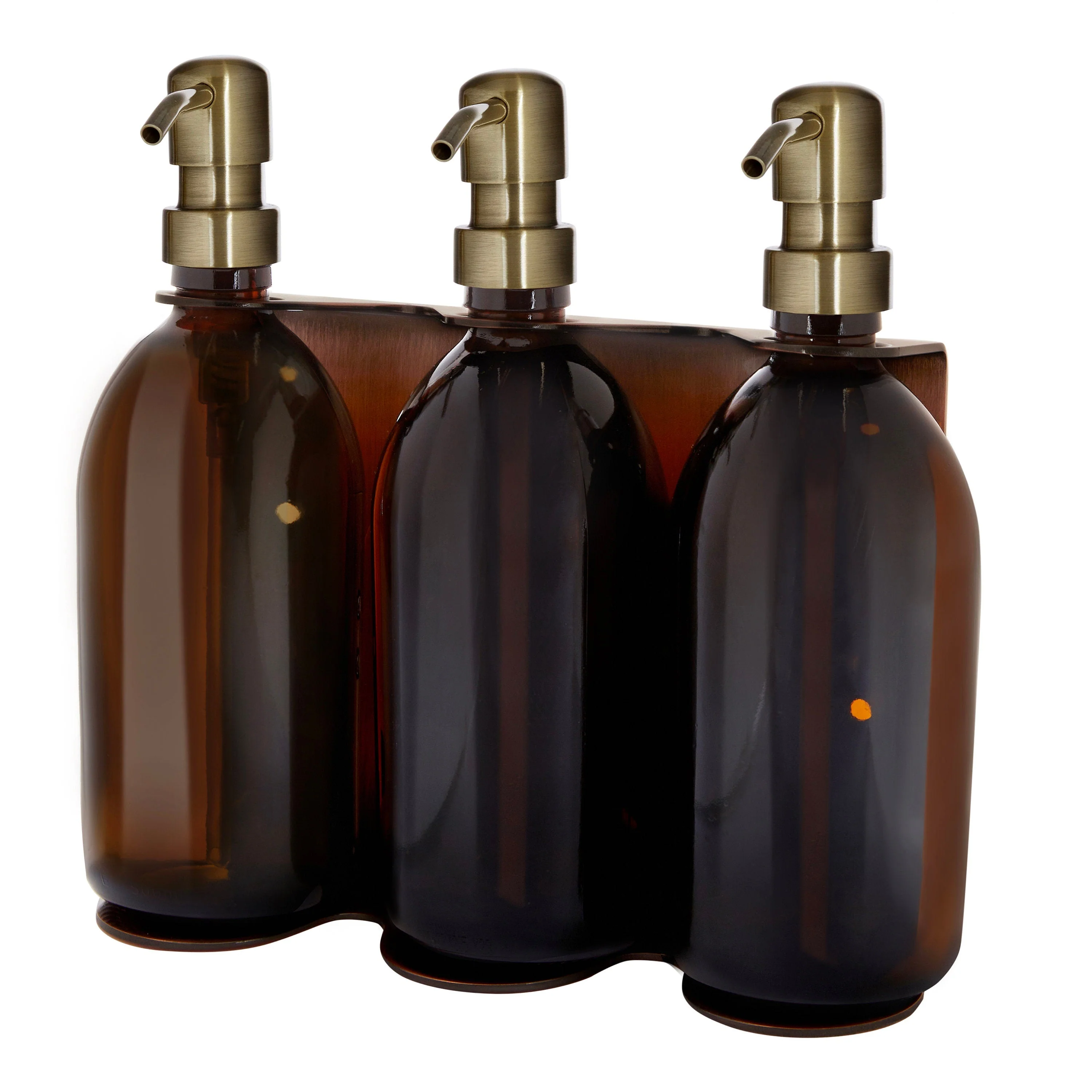 Copper Triple Wall Mounted Soap Dispenser - Image 6
