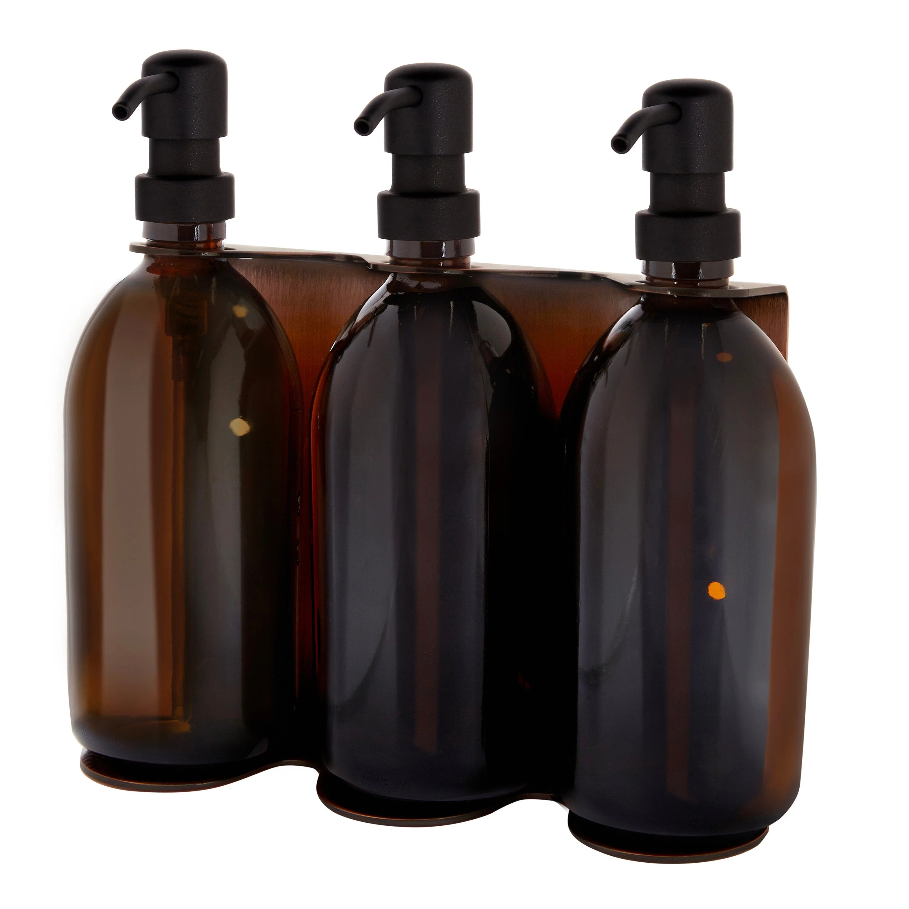 Copper Triple Wall Mounted Soap Dispenser - Image 7