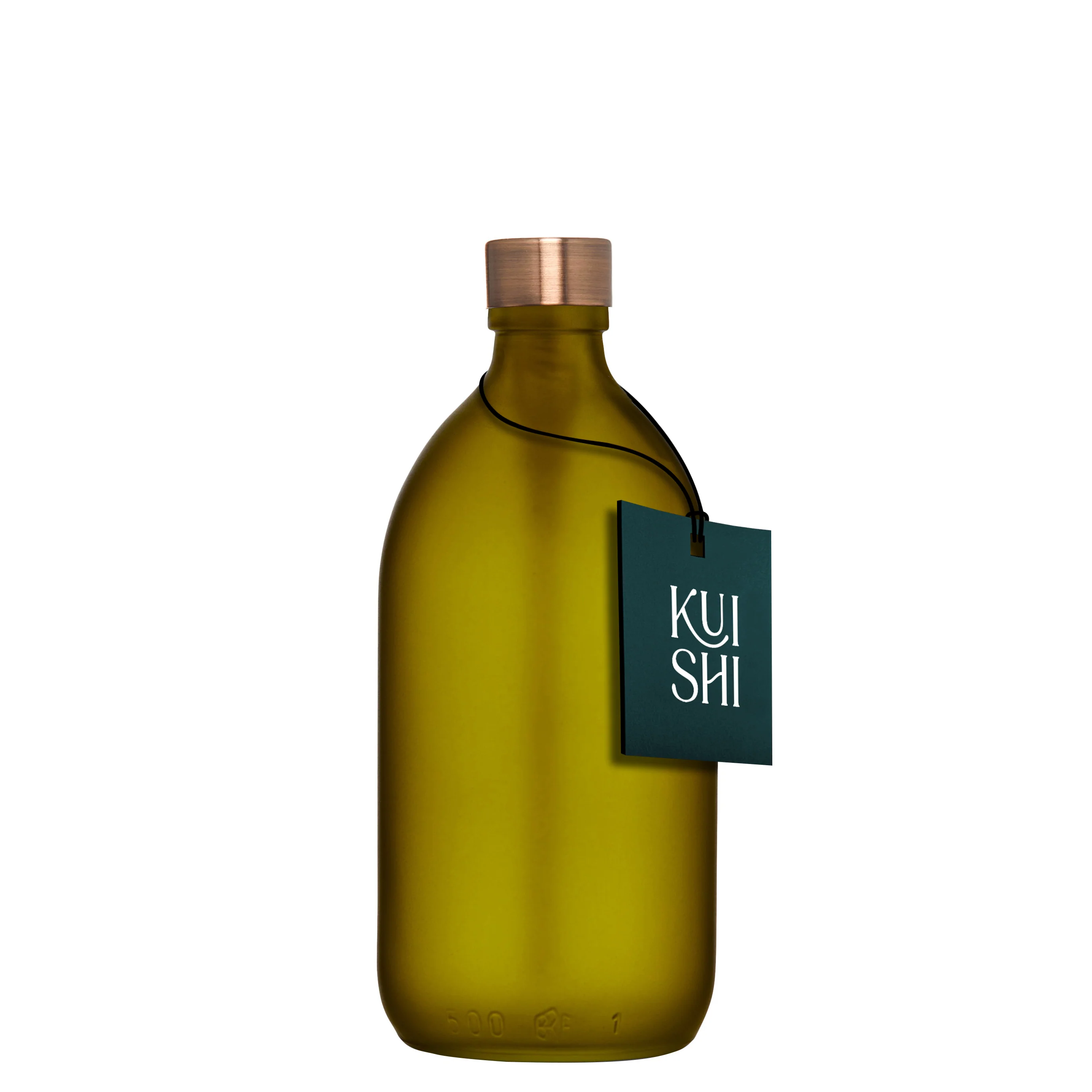 Green Glass Storage Bottle and Cap - Image 3