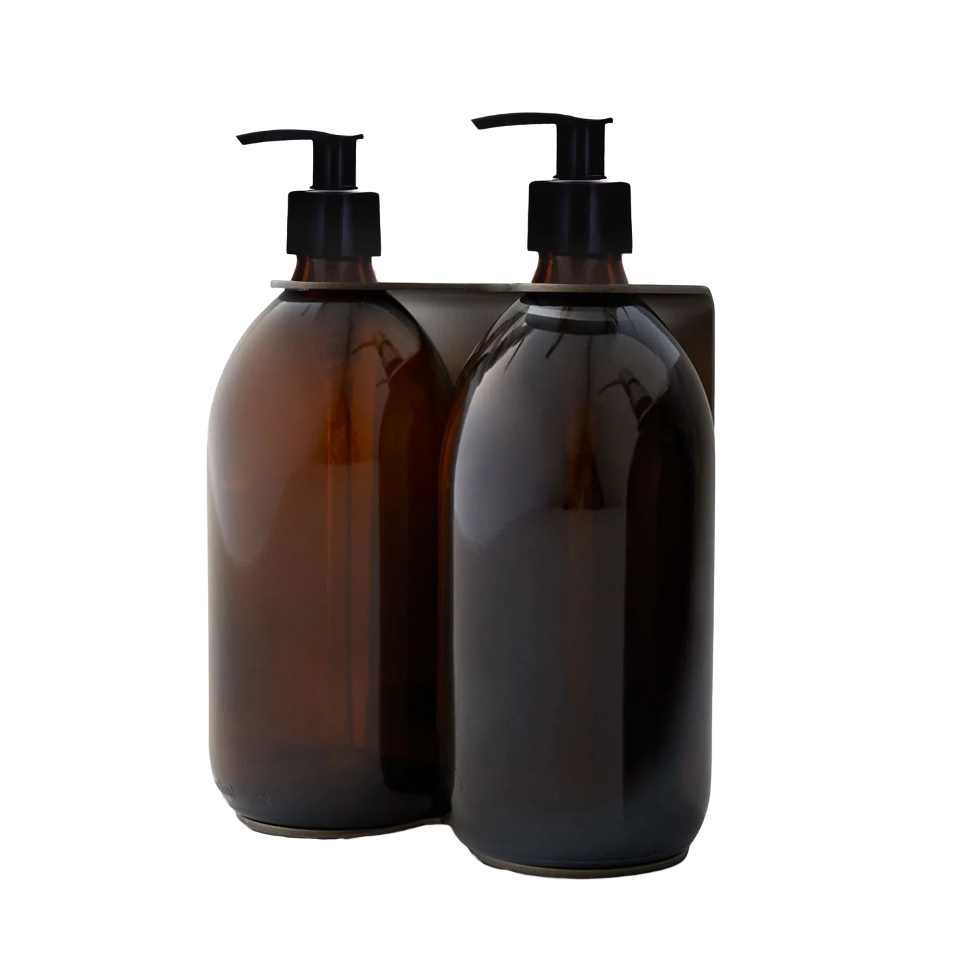 Nickel Double Wall Mounted Soap Dispenser - Image 8