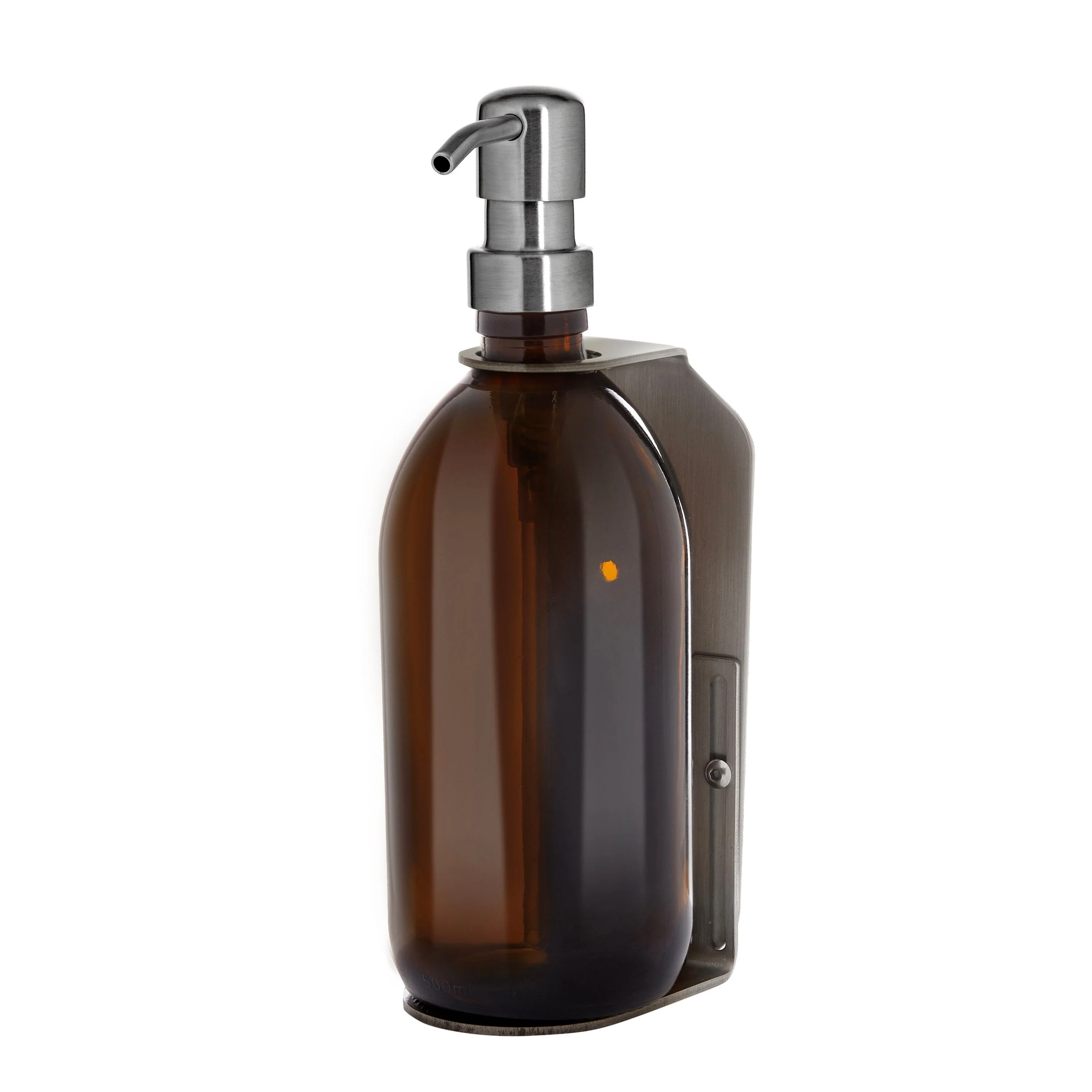 Nickel Single Wall Mounted Soap Dispenser - Image 3