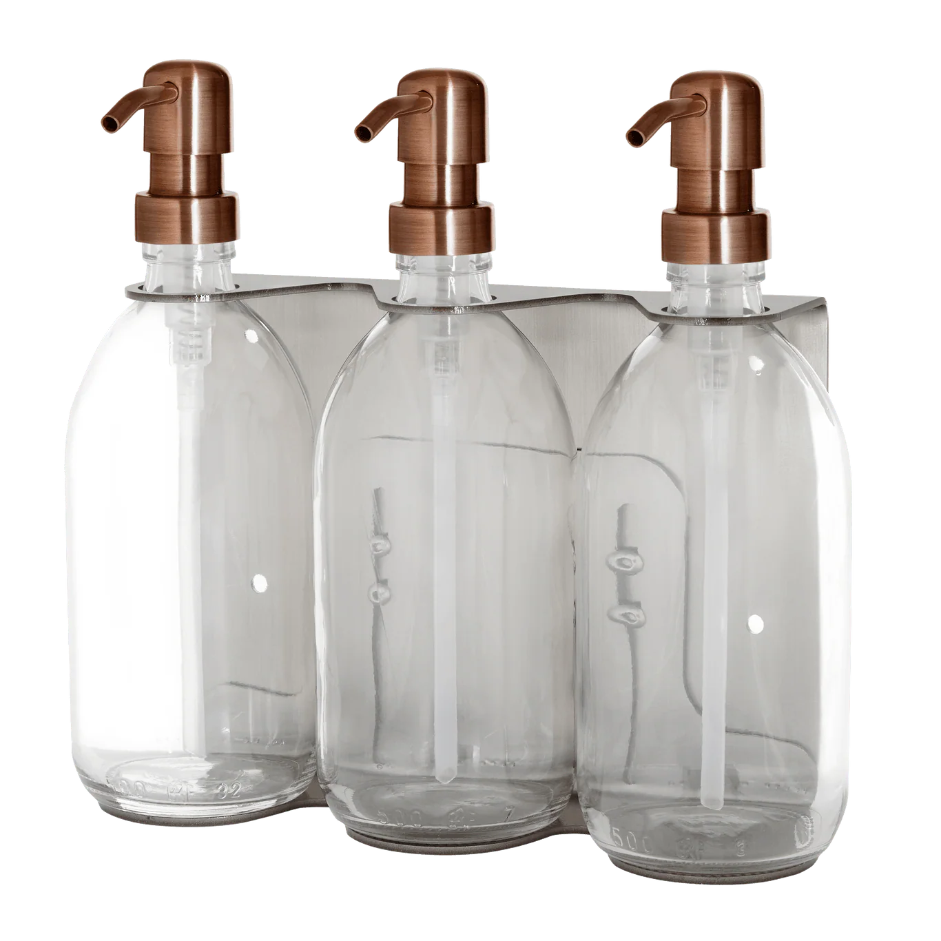 Nickel Triple Wall Mounted Soap Dispenser - Image 11