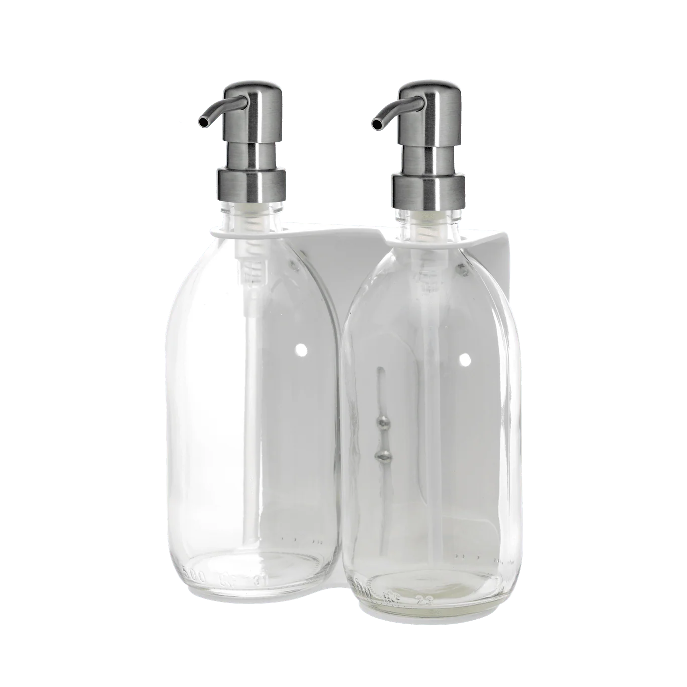 White Double Wall Mounted Soap Dispenser - Image 11