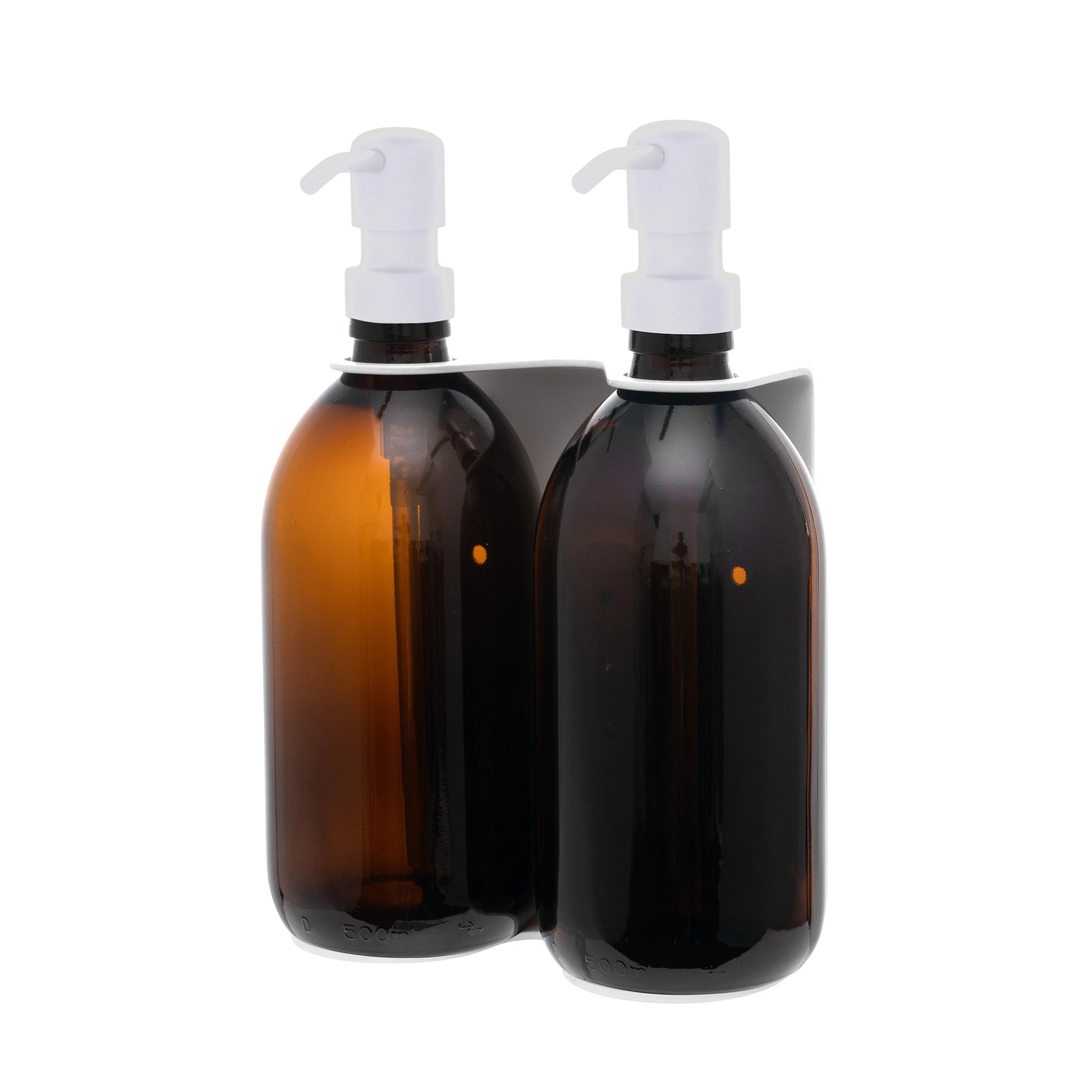 White Double Wall Mounted Soap Dispenser - Image 3