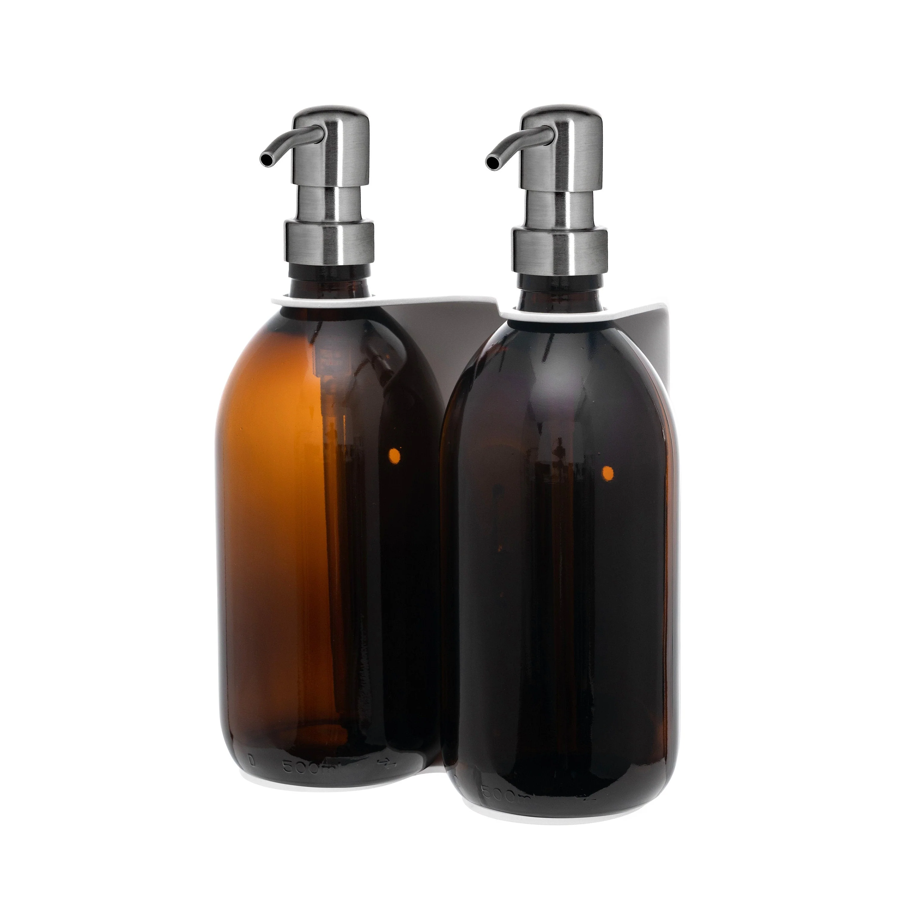 White Double Wall Mounted Soap Dispenser - Image 5