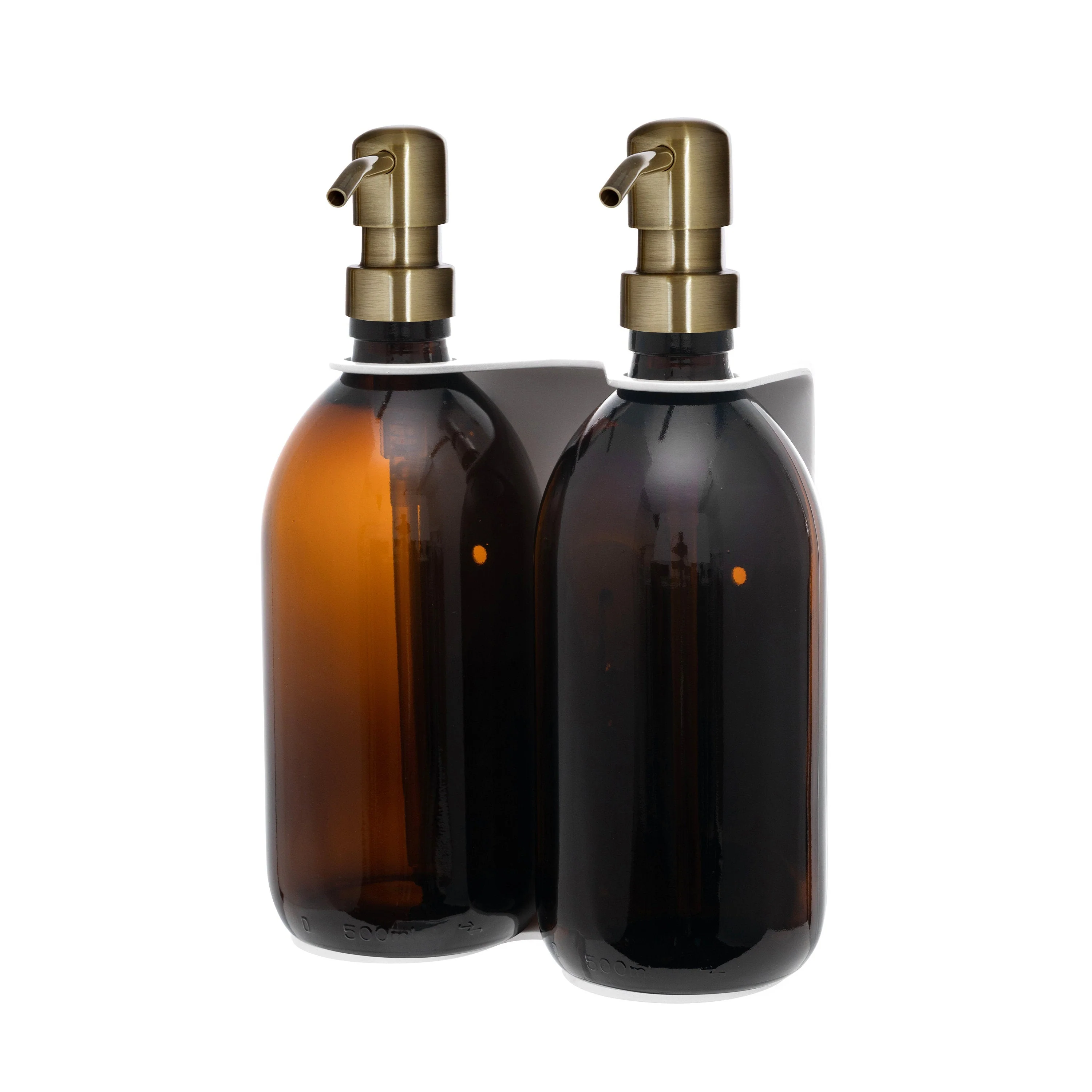 White Double Wall Mounted Soap Dispenser - Image 6