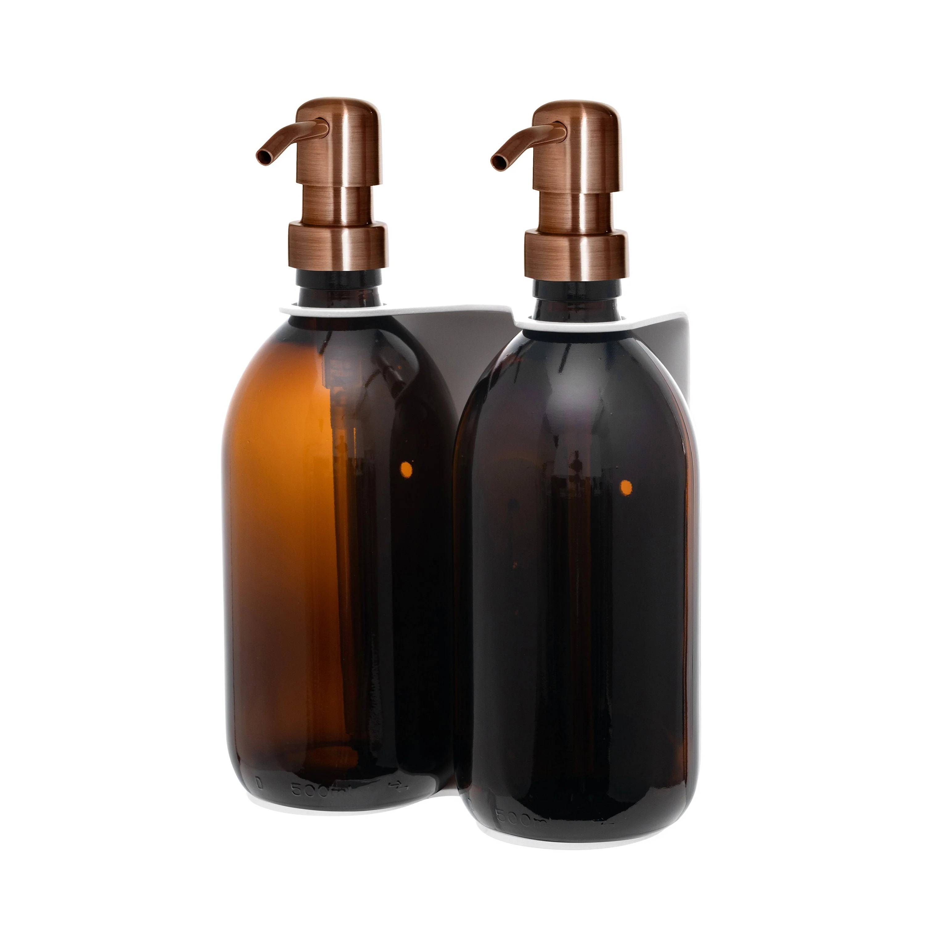 White Double Wall Mounted Soap Dispenser - Image 7