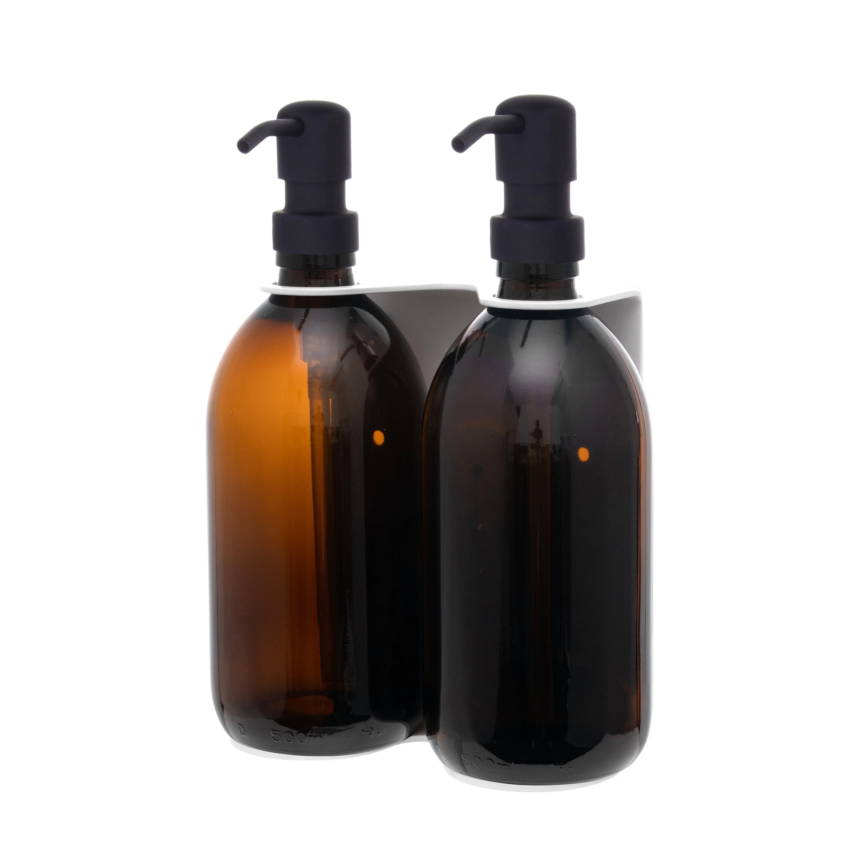 White Double Wall Mounted Soap Dispenser - Image 8