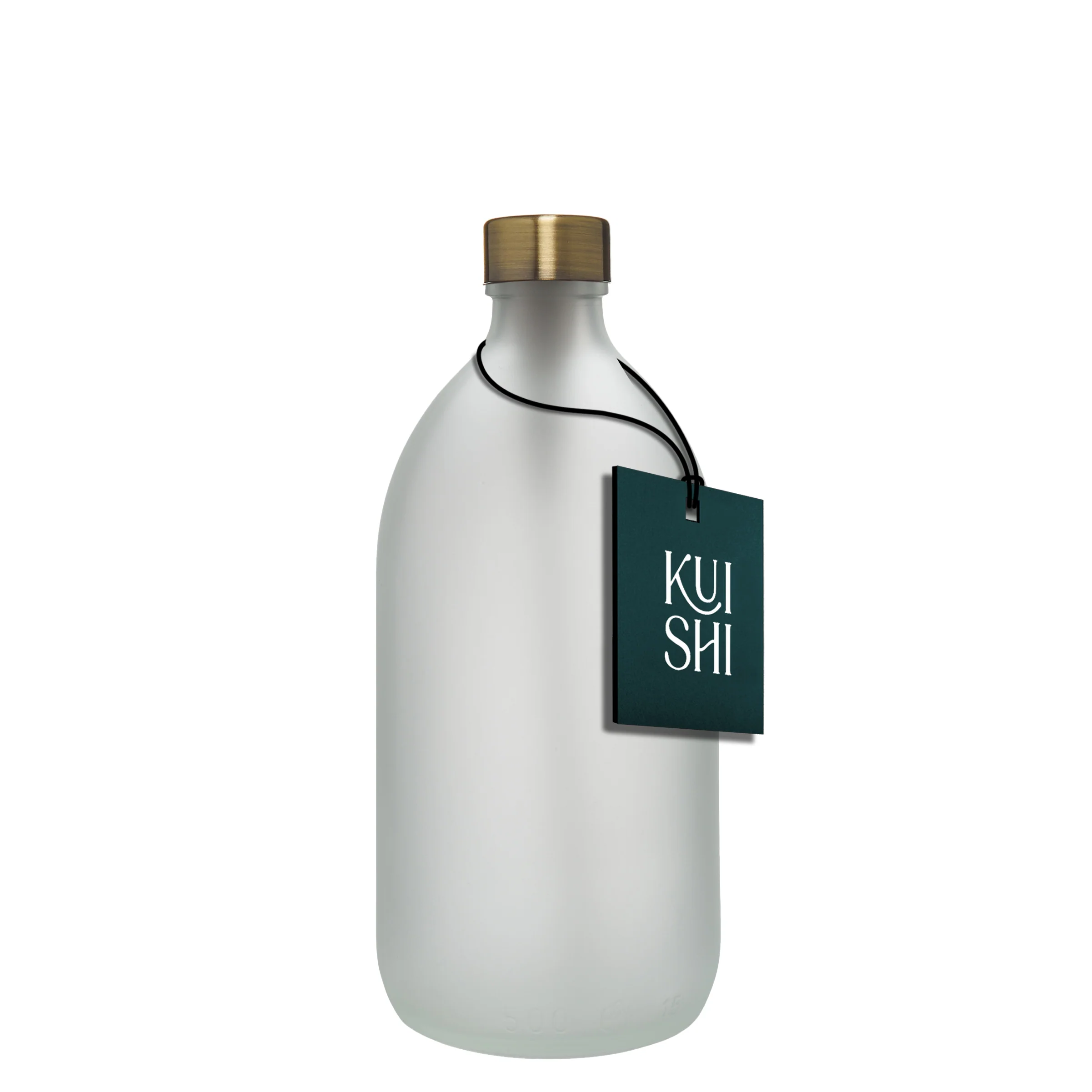 White Glass Bottle and Cap - Image 3